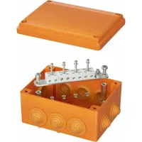 ДКС Коробка пластиковая FS с кабельными вводами и клеммниками, IP55, 150х110х70 мм, 8р, 450V, 6A,4 мм2
