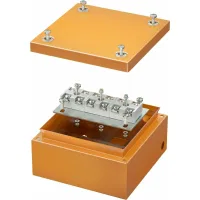 ДКС Коробка стальная FS с гладкими стенками и клеммниками, IP66, 150х150х80 мм, 6р, 450V, 32A, 10 мм2, нерж.контакт