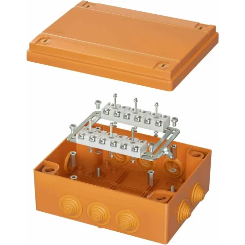 ДКС Коробка пластиковая FS с кабельными вводами и клеммниками, IP55, 240х190х90 мм, 12р, 450V, 32A, 10 мм2