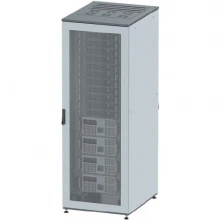 ДКС Разобранный напольный 19" IT-CQE 42U 600х2000х600, двери перфорированная + перфорированная, RAL7011/7035
