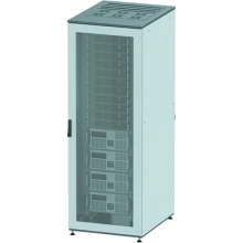 ДКС Разобранный напольный 19" IT-CQE 42U 600х2000х800, двери перфорированная + перфорированная, RAL7011/7035