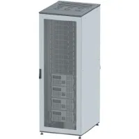 ДКС Разобранный напольный 19" IT-CQE 24U 600х1200х600, двери перфорированная + перфорированная, RAL7011/7035