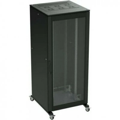ДКС Разобранный напольный 19" IT-CQE 24U 600х1200х1000, двери стекло + сплошная, RAL9005 ДКС Разобранный напольный 19" IT-CQE 24U 600х1200х1000, двери стекло + сплошная, RAL9005