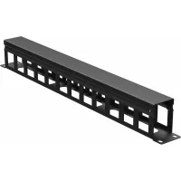 ДКС Организатор кабельный с крыш/отв 19" 1U, 60 мм RAL9005