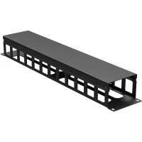 ДКС Организатор кабельный с крыш/отв 19" 2U, 60 мм RAL9005