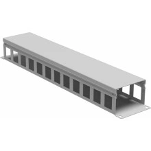 ДКС Организатор кабельный с крыш/отв 19" 2U, 60 мм RAL7035