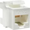 ДКС Модуль Keystone RJ45 CAT 6А неэкранированный (UTP), 180 градусов, белый