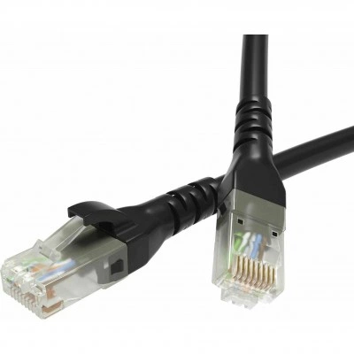 ДКС Патч-корд неэкранированный CAT5E U/UTP 4х2, LSZH, черный, 0.5м