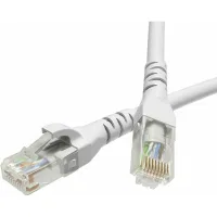 ДКС Патч-корд неэкранированный CAT5E U/UTP 4х2, LSZH, белый, 0.5м