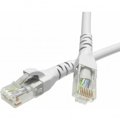 ДКС Патч-корд неэкранированный CAT5E U/UTP 4х2, LSZH, белый, 1.5м