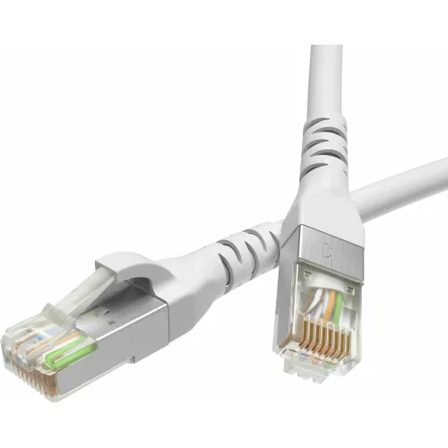 ДКС Патч-корд экранированный CAT5E F/UTP 4х2, LSZH, белый, 7.0м