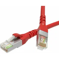 ДКС Патч-корд экранированный CAT6 F/UTP 4х2, LSZH, красный, 3.0м