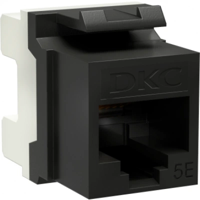ДКС Модуль Keystone RJ45 CAT 5E неэкранированный (UTP), 180 градусов, черный ДКС Модуль Keystone RJ45 CAT 5E неэкранированный (UTP), 180 градусов, черный
