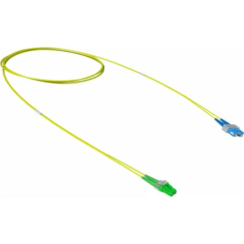 ДКС Оптический коммутационный шнур переходной  Duplex LC-APC/SC-UPC, 9/125 OS2, 2 м
