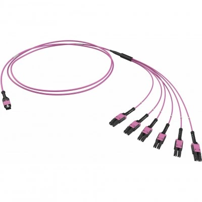 ДКС  Оптическая разветвительная сборка 12ОВ 50/125 OM4, 1xMTP PRO(12)/6хLC Duplex Uniboot, 4м (предустановленная конфигурация: MTP Male , тип полярности - прямая (Tx-->Rx)