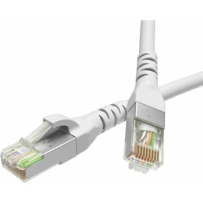 ДКС Патч-корд экранированный CAT5E F/UTP 4х2, LSZH, белый, 10.0м
