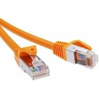 ДКС Патч-корд экранированный CAT6A F/UTP 4х2, LSZH, оранжевый, 1.5м