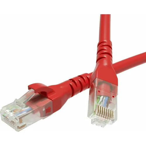 ДКС Патч-корд неэкранированный CAT6 U/UTP 4х2, LSZH, красный, 1.0м