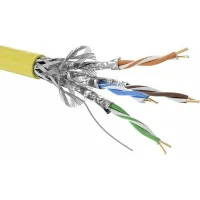 ДКС Кабель CAT 7А, S/FTP, нг(А)-HF, бухта 500м, желтый