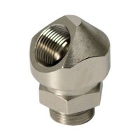 ДКС Поворотный адаптер 45° M40x1,5, IP68/IP67, никелированная латунь