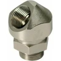 ДКС Поворотный адаптер 45° M63x1,5, IP68/IP67, никелированная латунь
