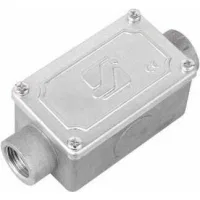 ДКС Коробка протяжная алюминиевая, 2 ввода 180°, М16х1,5 ,IP55, 118х51х42мм