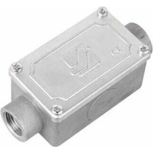 ДКС Коробка протяжная алюминиевая, 2 ввода 180°, М25х1,5 ,IP55, 118х51х42мм