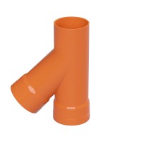 ДКС Тройник для двустенных труб, 45 град., полипропилен, д.63мм