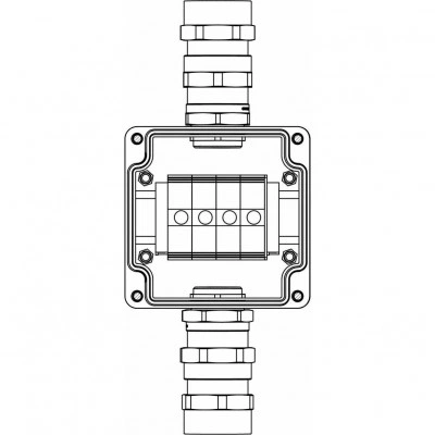 ДКС Взрывозащищенная клеммная коробка из алюминия TBE-A-12-(4xCBC.35)-1xADSDMB(A)-1xADSDMB(C)1Ex e IIC Т5 Gb / Ex tb IIIC T95°C Db IP66