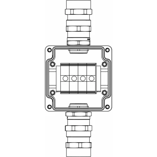 ДКС Взрывозащищенная клеммная коробка из алюминия TBE-A-12-(4xCBC.35)-1xADSDMB(A)-1xADSDMB(C)1Ex e IIC Т5 Gb / Ex tb IIIC T95°C Db IP66